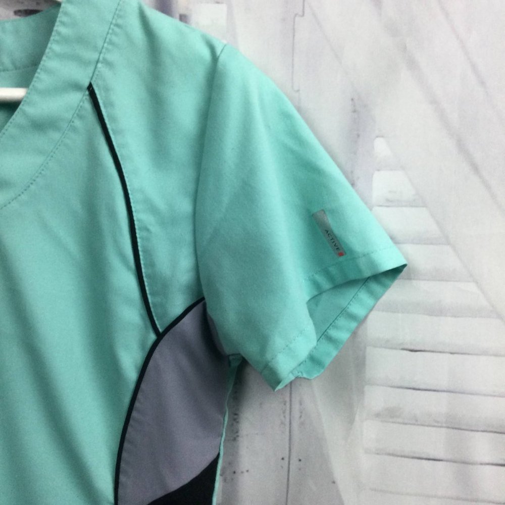 Grey’s Anatomy Active Scrub Top Mint Green XS - Picture 3 of 6